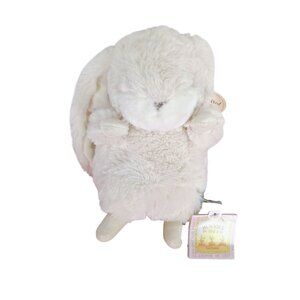 Bunnies By The Bay Tiny Nibble White Plush Bunny Stuffed Animal Toy 10" Handcraf